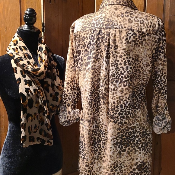 Westbound blouse leopard print size large - Picture 5 of 10